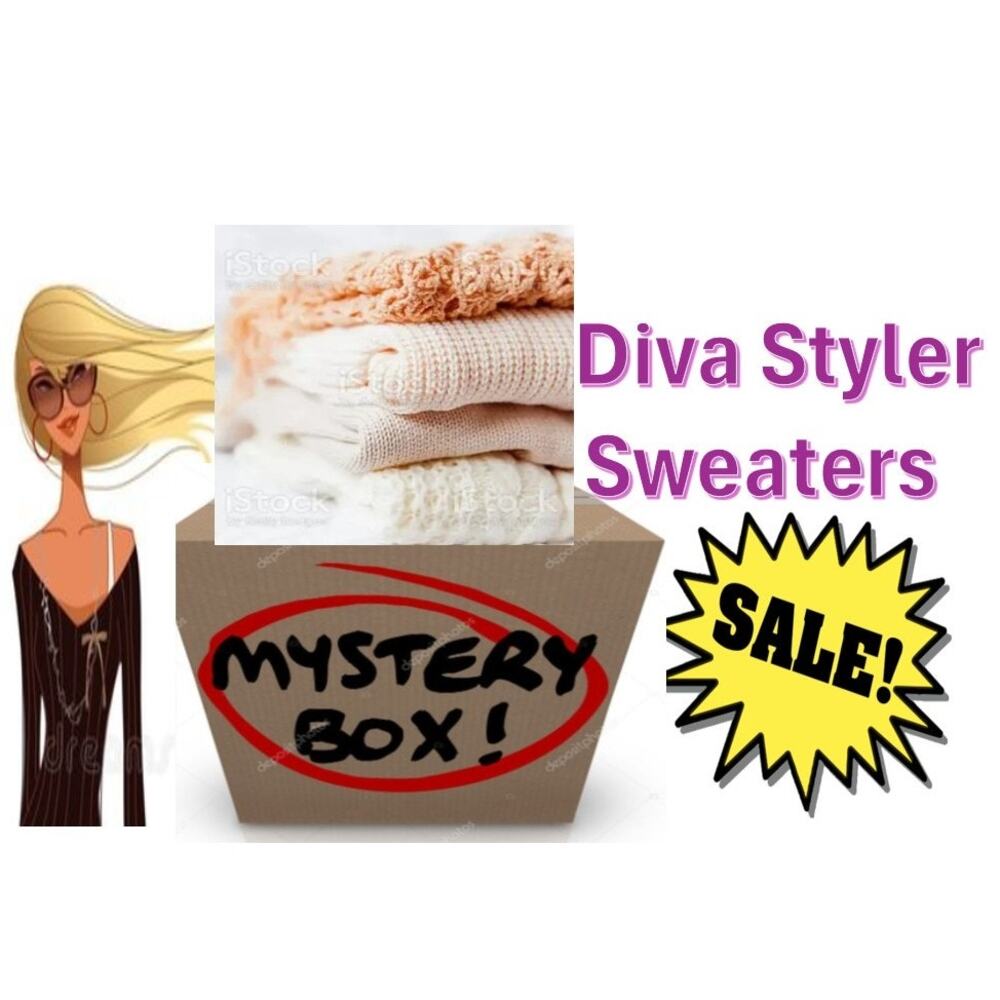3 SWEATERS Mystery Box Pack of THREE‎ Variety Preppy Business Casual Traditional